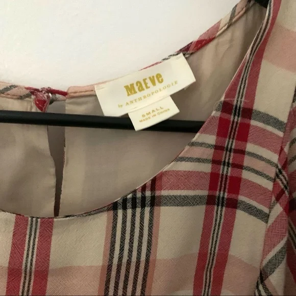 Maeve by Anthropologie Multi-Color Plaid Shirt - Picture 8 of 9